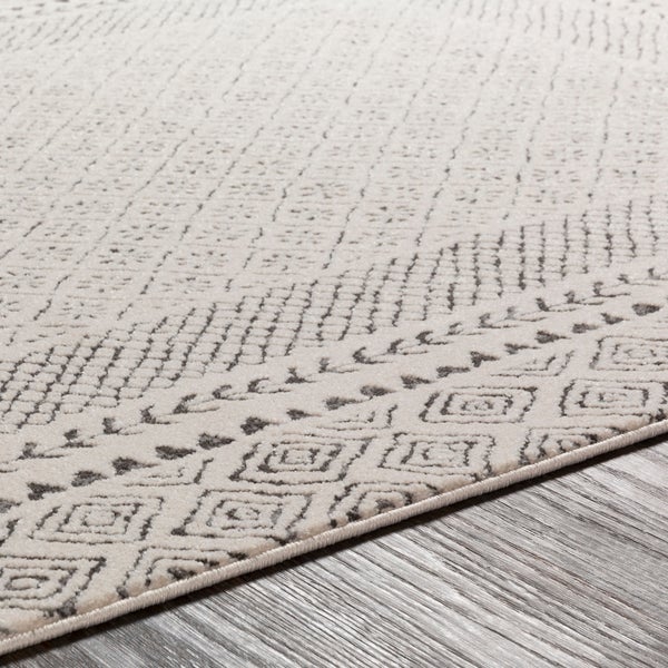 Skandinavischer Boho Teppich Grau/Beige 200x275 cm AMBRE