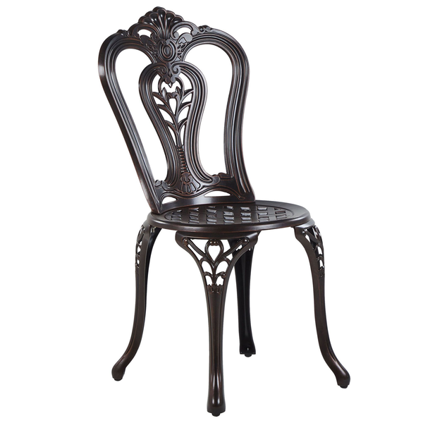 Bistro Set BOVINO Metall Dunkelbraun
