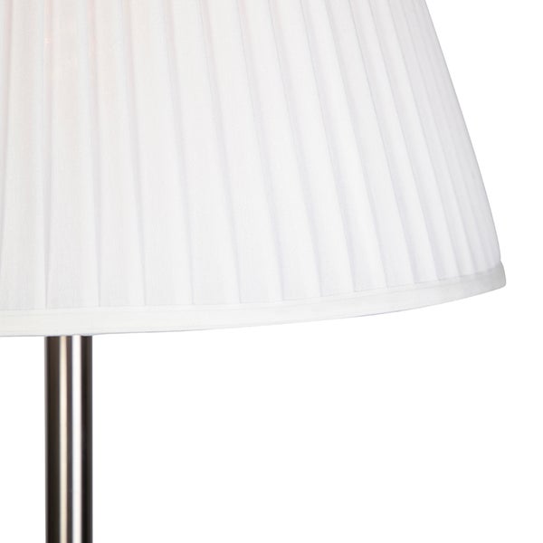 Moderne Stehlampe Stahl mit weißem Faltenschirm 45 cm - Simplo