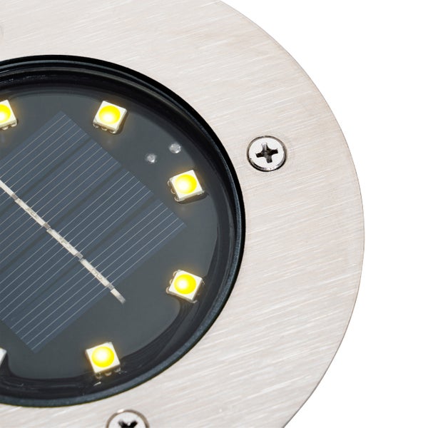 Moderner Bodenstrahler Stahl inkl. LED IP65 Solar - Terry
