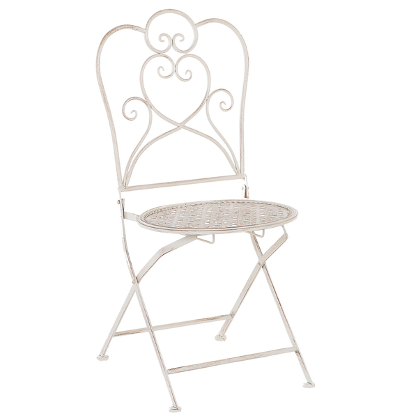 Bistro Set klappbar TRIESTE Metall Hellbeige