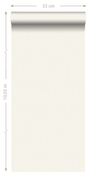 ESTAhome Tapete Leinen-Optik Crême-Weiß - 53 cm x 10.05 m - 127641