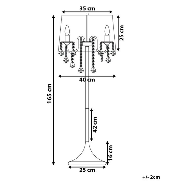 Stehlampe EVANS Metall Hellgrau