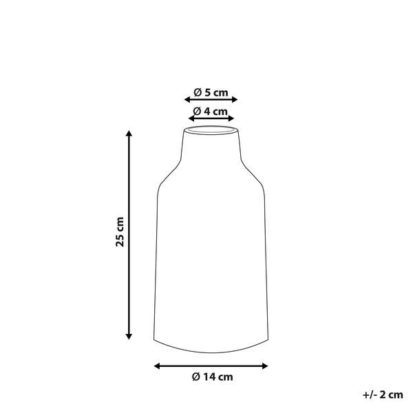 Blumenvase AMISOS Steinzeug 25 cm Weiß
