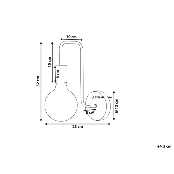 Wandlampe SAVENA Metall Kupfer