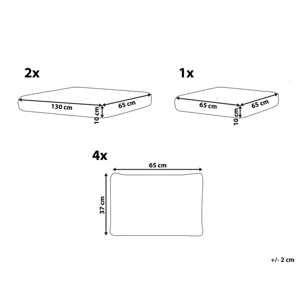 Abmessungen der Kissen für Palettenmöbel