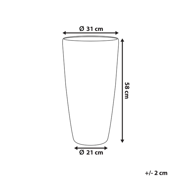 Blumenkübel ABDERA 31 cm Grau