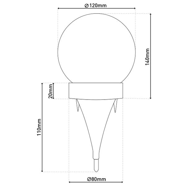 3er-Set LED-Solar-Tischleuchte/Erdspieß Crackle Ø 12cm , für Außen, Tischleuchte - Kunststoff und Glas , Weiß,  mit integrierter LED
