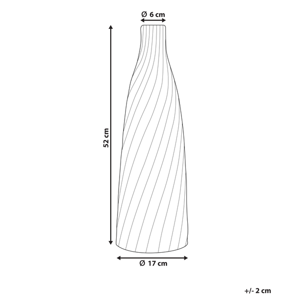 Dekovase FLORENTIA Keramik 54 cm Weiß