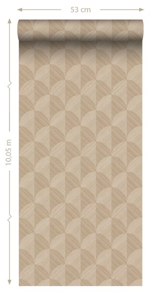 Origin Wallcoverings Tapete 3D Muster Beige - 50 x 900 cm - 347988