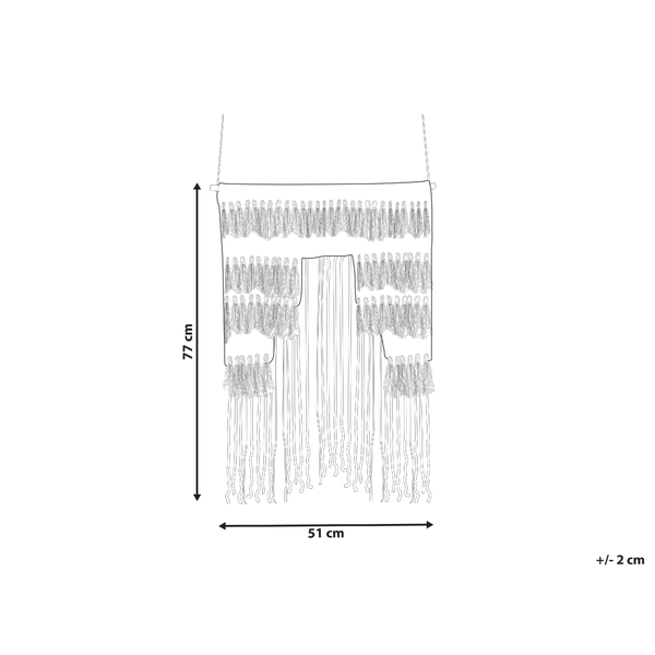 Wandbehang NADRA Baumwolle 77 cm Hellbeige