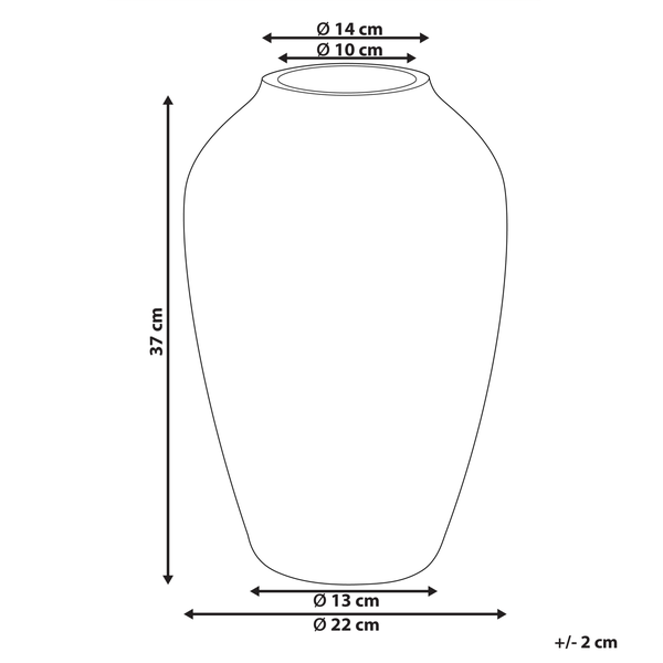 Blumenvase OCANA Keramik 37 cm Dunkelblau