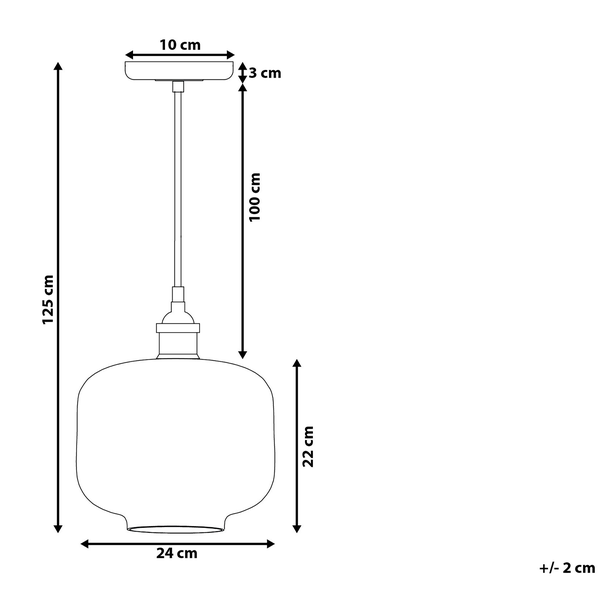 Hängeleuchte Glas kupfer Trommelform LANATA