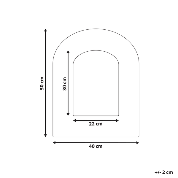 Wandspiegel KUTAISI 40 cm 50 cm Baumwolle Cremeweiß
