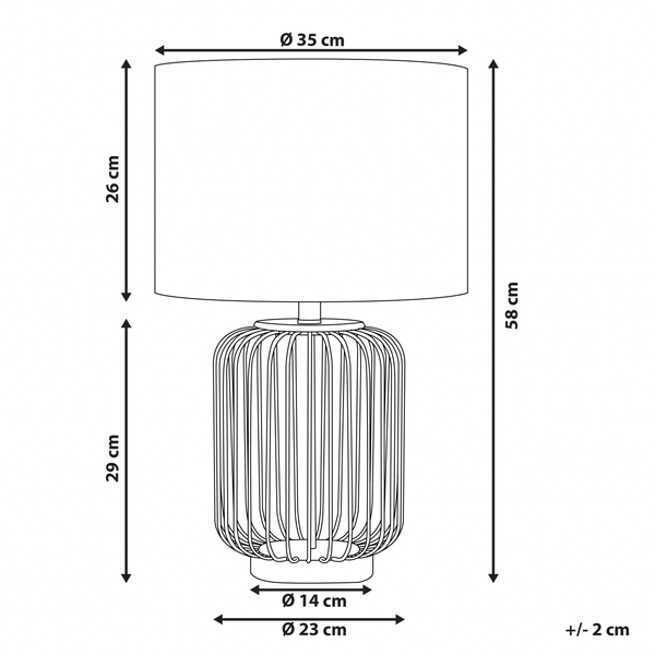 Tischleuchte THOUET Metall Gold