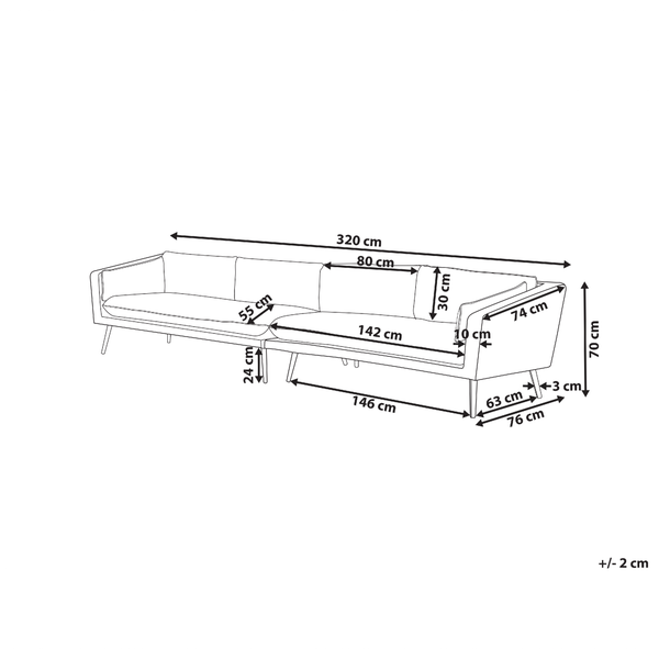 Gartensofa 4-Sitzer LORETELLO Beige