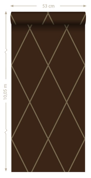 Origin Wallcoverings Tapete Karomuster Braun und Bronze - 53 cm x 10.05 m - 345717