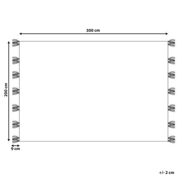 Teppich ARALEZ Beige 200 x 300 cm Wolle Kelim