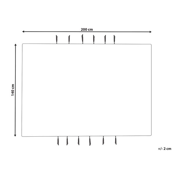 Teppich RAUTA Beige 140 x 200 cm Jute