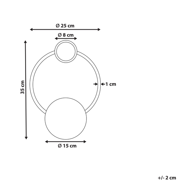 LED Wandlampe PONUGA Metall Gold