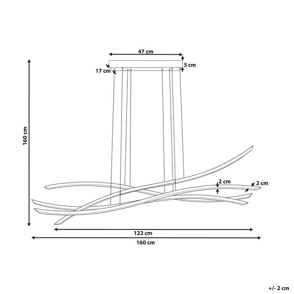 LED Hängeleuchte CALAO Metall Schwarz