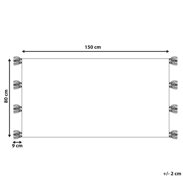 Teppich ARATASHEN Grau 80 x 150 cm Wolle Kelim