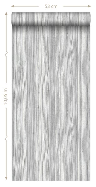 Origin Wallcoverings Tapete Streifenmuster Hellgrau - 53 cm x 10.05 m - 347235