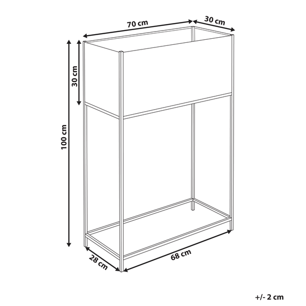 Schwarze Aufbewahrungsbox aus Kunststoff, 20 Liter Fassungsvermögen, Abmessungen 40 x 30 x 22 cm