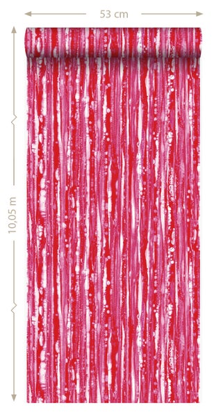 Origin Wallcoverings Tapete Streifen Rot und Rosa - 53 cm x 10.05 m - 347218