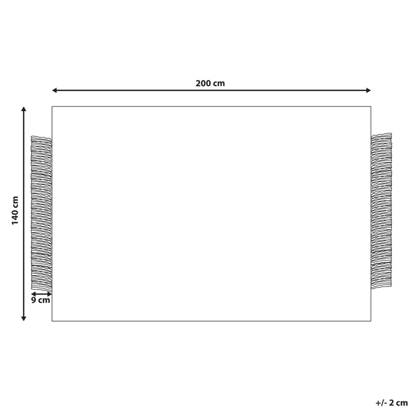 Teppich TATLISU Grau 140 x 200 cm Wolle