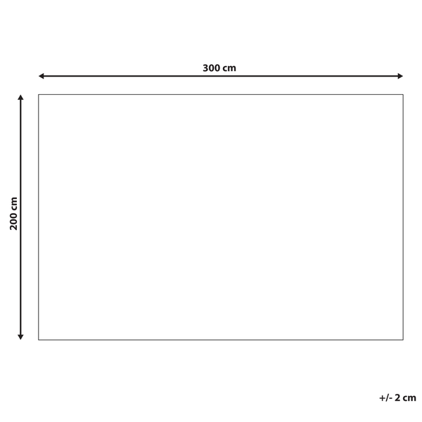 Teppich BAGLAR 200 x 300 cm Jute Weiß