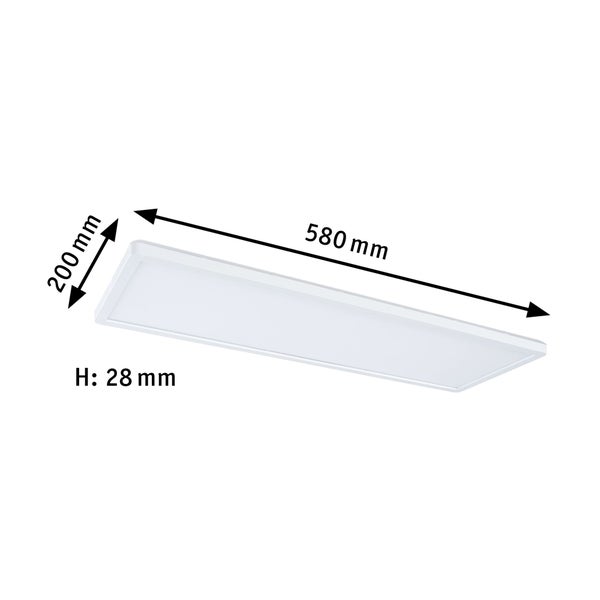 LED Panel Atria Shine Backlight eckig 580x200mm 22W 1800lm 4000K Weiß