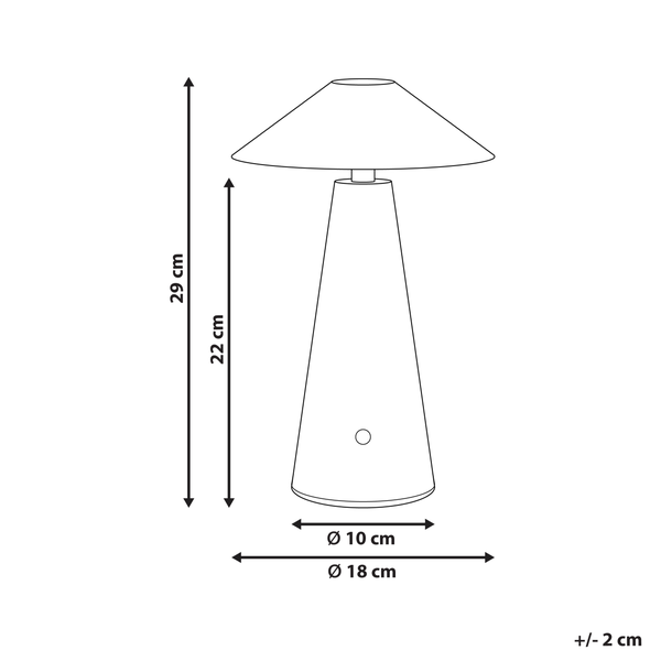 Kabellose LED Tischlampe APAYAO mit Dimmer Metall Grün
