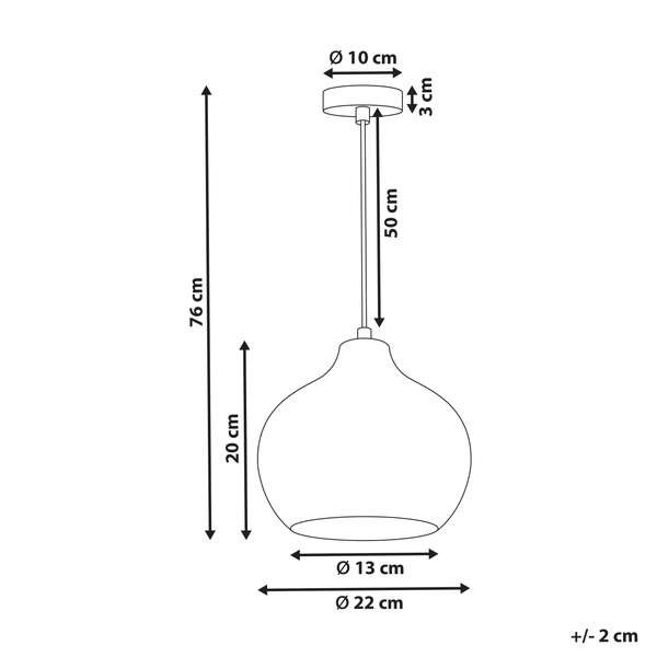 Hängeleuchte KEILA Glas Grün