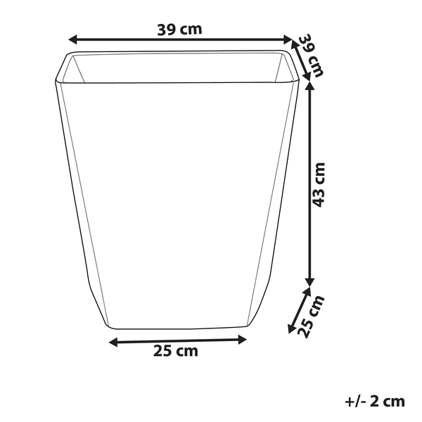 Blumenkübel DELOS Stein 39 cm Grau