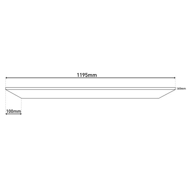 LED Panel-Deckenleuchte CARENTE Länge 119,5 cm, rahmenlos, viele Funktionen, aus Metall und Kunststoff, weiß, integrierte LEDs