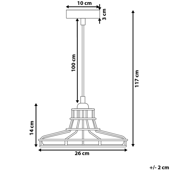 Hängeleuchte TORRE Glas Kupfer