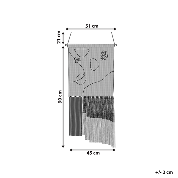 Wandbehang KASUR Baumwolle 90 cm Bunt