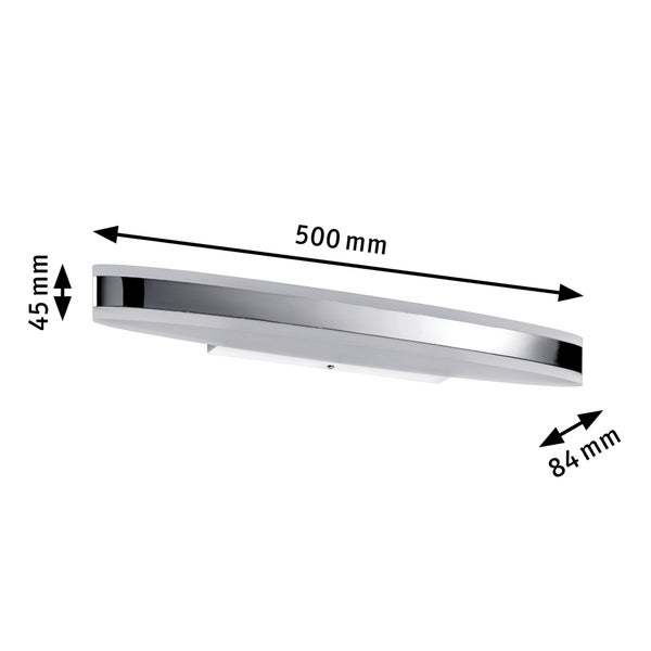 Selection Bathroom LED Spiegelleuchte Kuma IP44 3000K 660lm 230V 9W Chrom, Weiß
