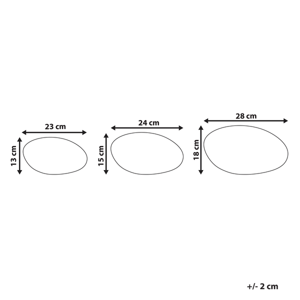 Dekorative LED-Lampe für den Außenbereich 3-er Set FARALLON Weiß