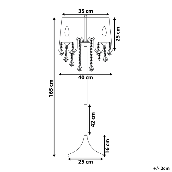 Stehlampe EVANS Metall Weiß