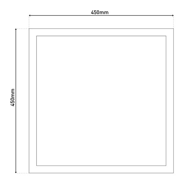 LED Panel-Deckenleuchte NICO, funktionelle Deckenleuchte aus Metall und Kunststoff in weiß, mit festverbauten LED und vielen Funktionen, ideal für Büro, Praxis oder Werkstatt, ca. 45 x 45 cm