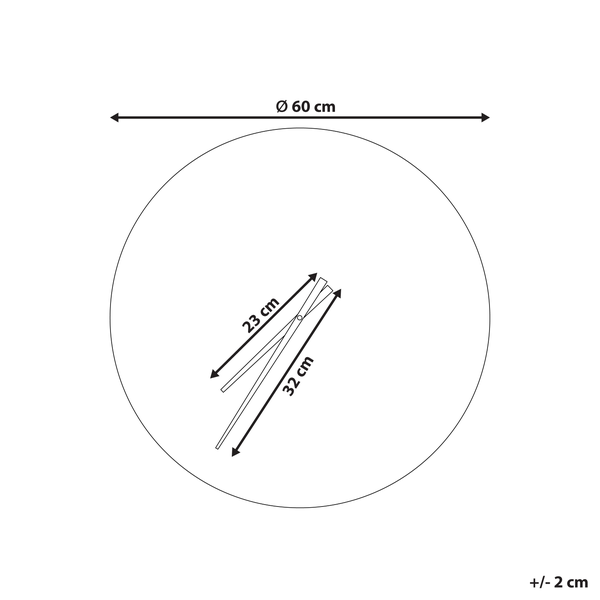 Wanduhr CABIC 60 cm Hellbraun