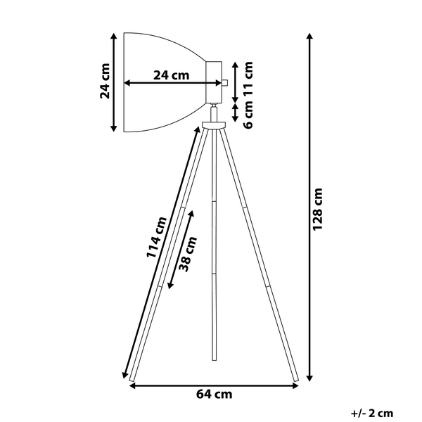 Stehlampe TAMEGA Metall Schwarz