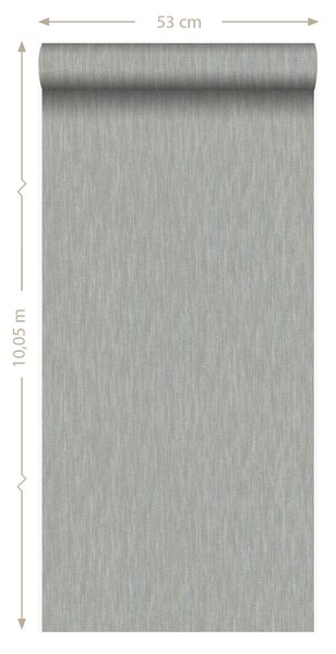 Origin Wallcoverings Tapete 3D Grasmuster Leinen-Optik Taupe - 53 cm x 10.05 m - 347314