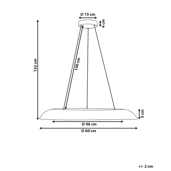 LED Hängeleuchte SURKO Metall Schwarz
