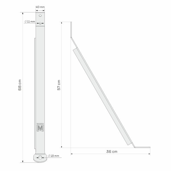 MAXERIO® 60 cm 1er Storm-Set (Sturmanker) Schraubfundament Bodenhülse Erdanker Erdschraube Einschraubhülse Erdschraubenfundament Bodenanker Schraubanker Fundament für Zaun Sichtschutz Sturmanker