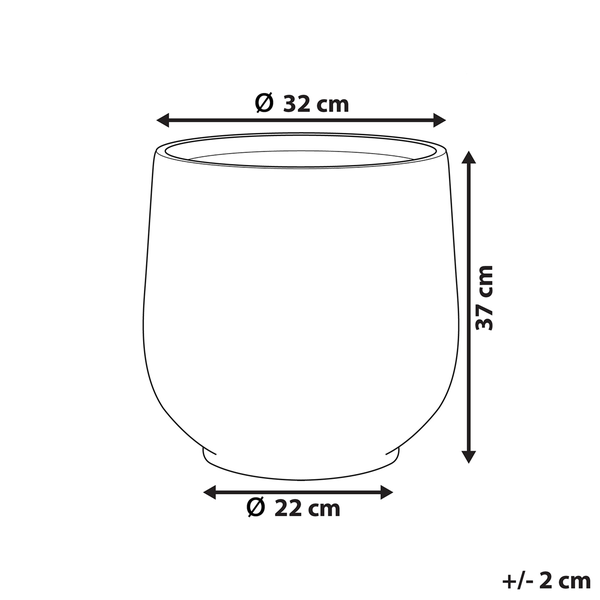 Blumenkübel DIONI 32 cm Hellgrau