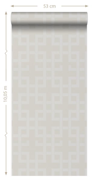 Origin Wallcoverings Tapete geometrisches Motiv Beige - 52 cm x 10.05 m - 307122