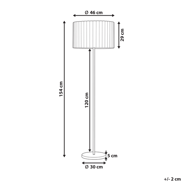 Stehlampe LOURENS Metall Creme